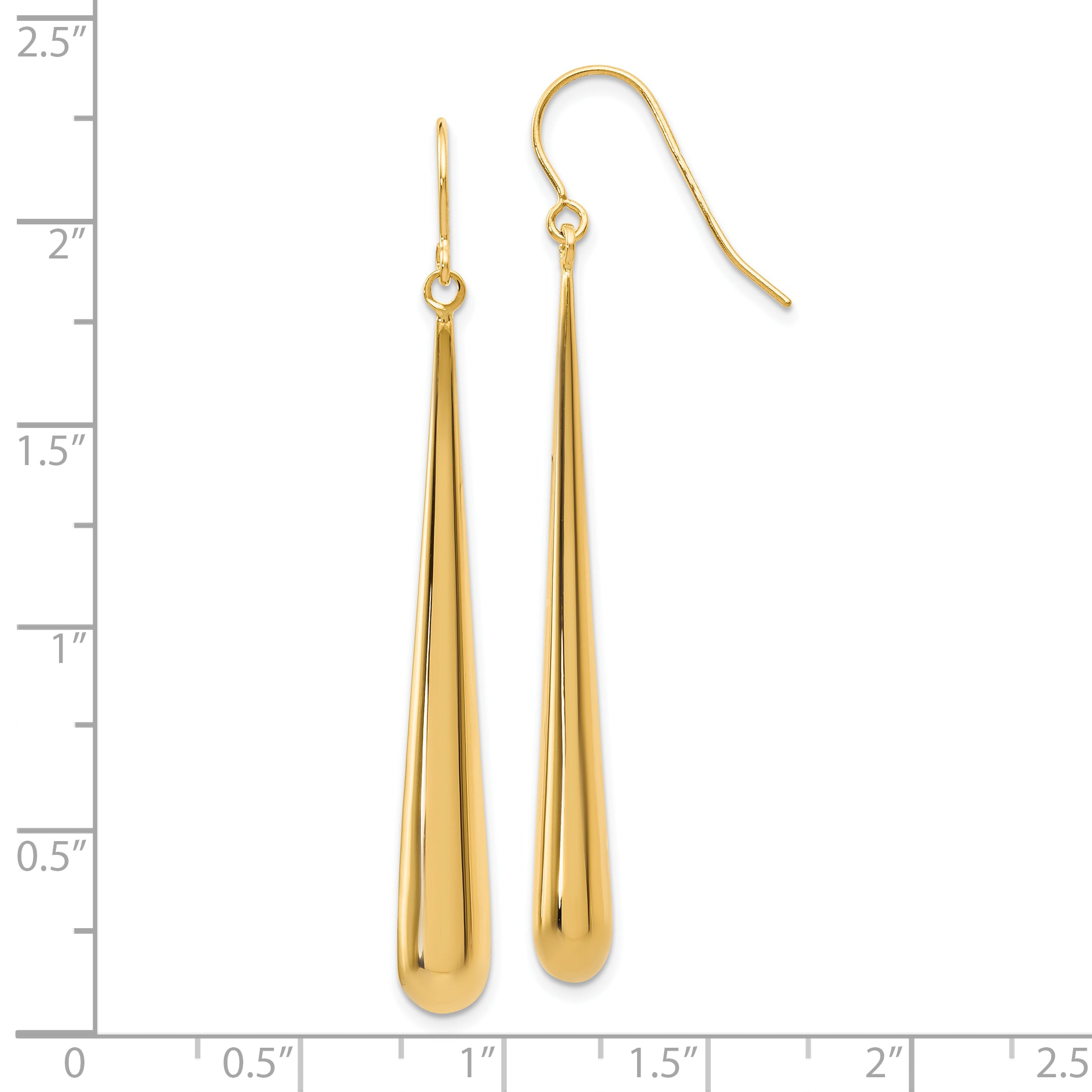 10K Polished Shepherd Hook Earrings