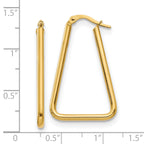 10K Polished Geometric Shape Hoop Earrings