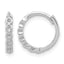 10K White Gold Polished Hoop Earrings, 2.2mm