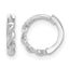 10K White Gold Twisted Hoop Earrings