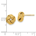 10K Knot Polished D/C Post Earrings