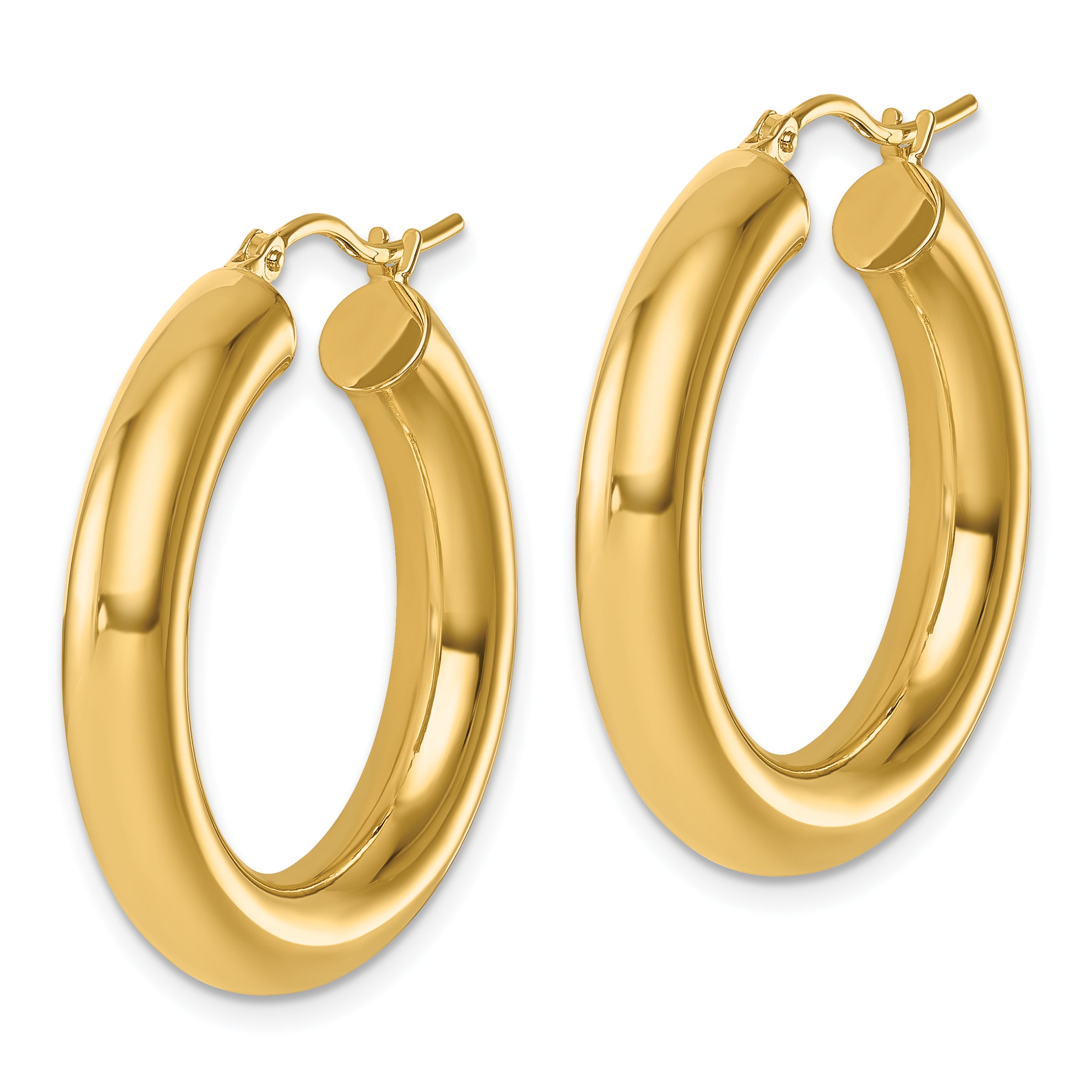10k Polished 5mm Polished Hoop Earrings Secondary image