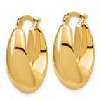 10K Polished Hoop Earrings