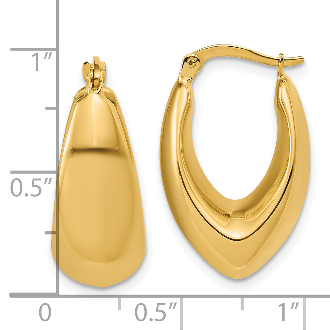 10K Polished Hoop Earrings