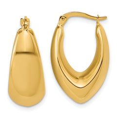 10K Polished Hoop Earrings