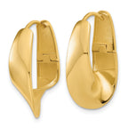 10K Polished Fancy Hinged Hoop Earrings