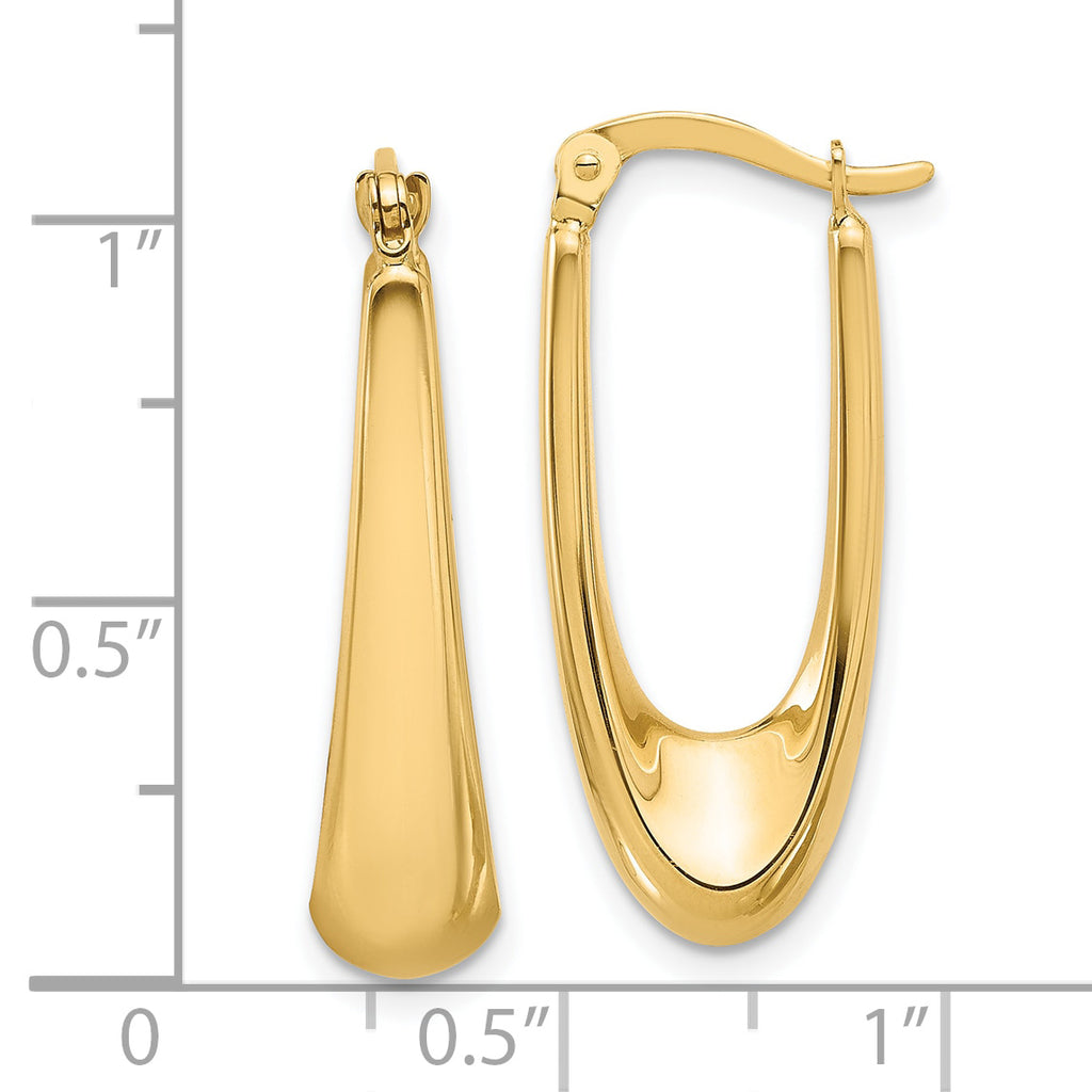 10K Polished Hoop Earrings