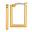 10K Polished Rectangle Hoop Earrings