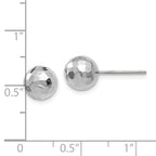10K White Gold Polished Faceted Post Earrings