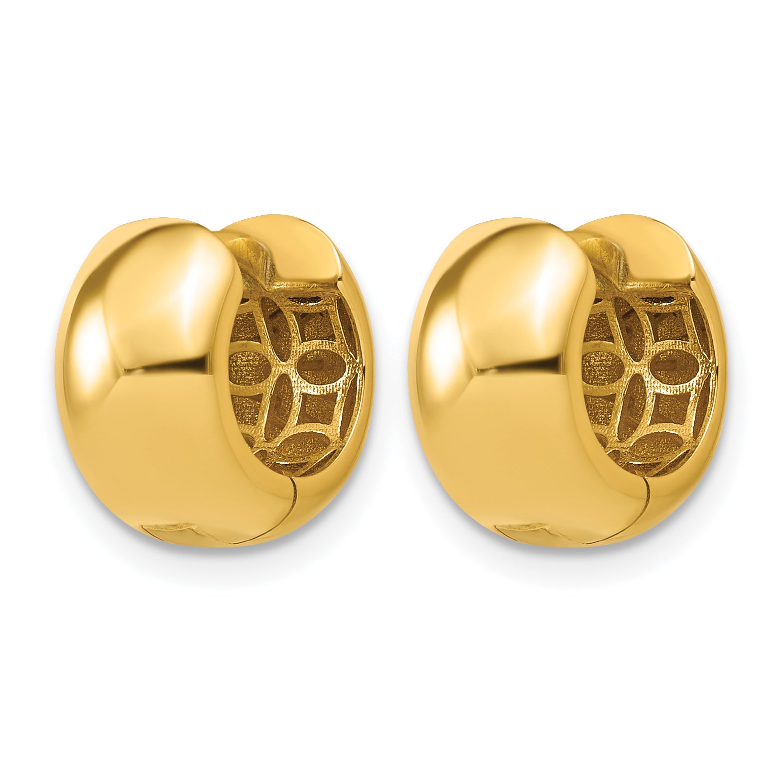 10K Yellow Gold Polished Hoop Earrings, 7mm