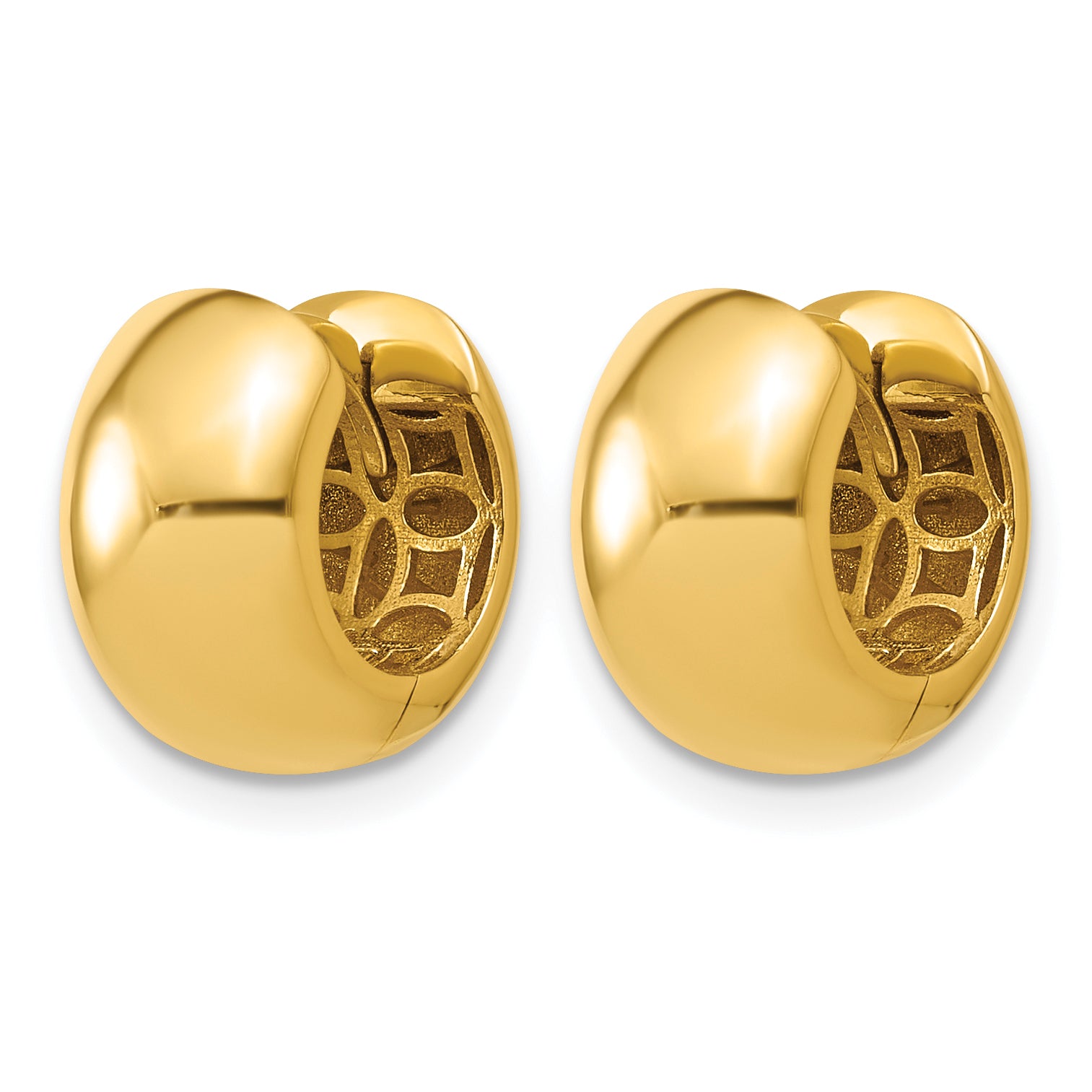 10K Yellow Gold Polished Hoop Earrings, 7mm
