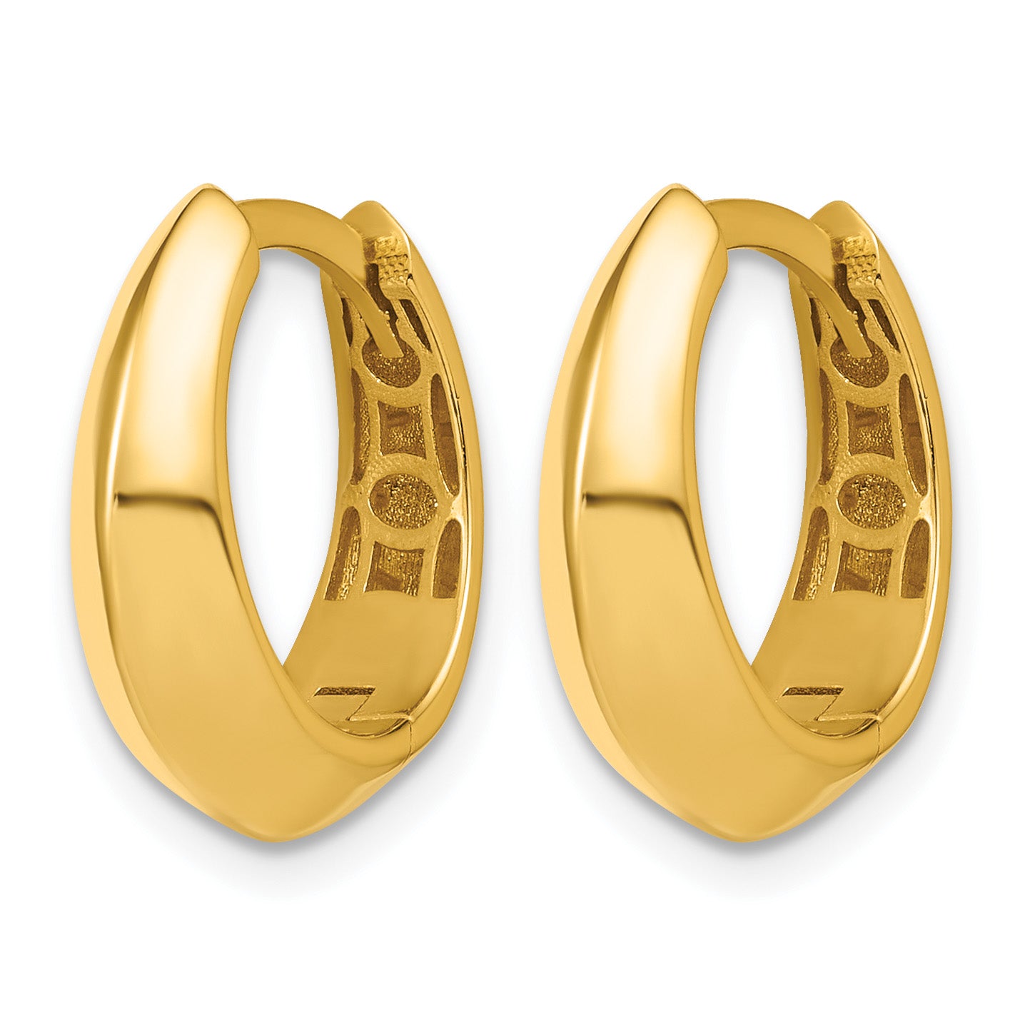 10K Yellow Gold Polished Hoop Earrings, 5.5mm Secondary image