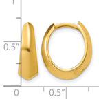 10K Yellow Gold Polished Hoop Earrings, 5.5mm