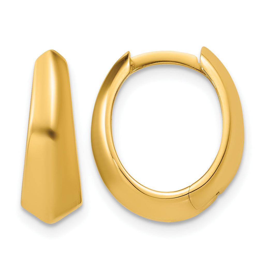 10K Yellow Gold Polished Hoop Earrings, 5.5mm
