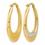 10K Yellow Gold Polished Hoop Earrings, 3.7mm