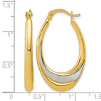 10K Yellow Gold Polished Hoop Earrings, 3.7mm