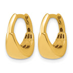10K Yellow Gold Polished Hoop Earrings, 6.5mm