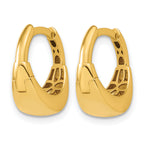 10K Yellow Gold Polished Hoop Earrings, 6.5mm