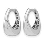 10K White Gold Polished Hoop Earrings, 6.5mm