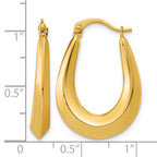 10K Yellow Gold Polished Hoop Earrings, 4.5mm