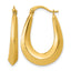 10K Yellow Gold Polished Hoop Earrings, 4.5mm