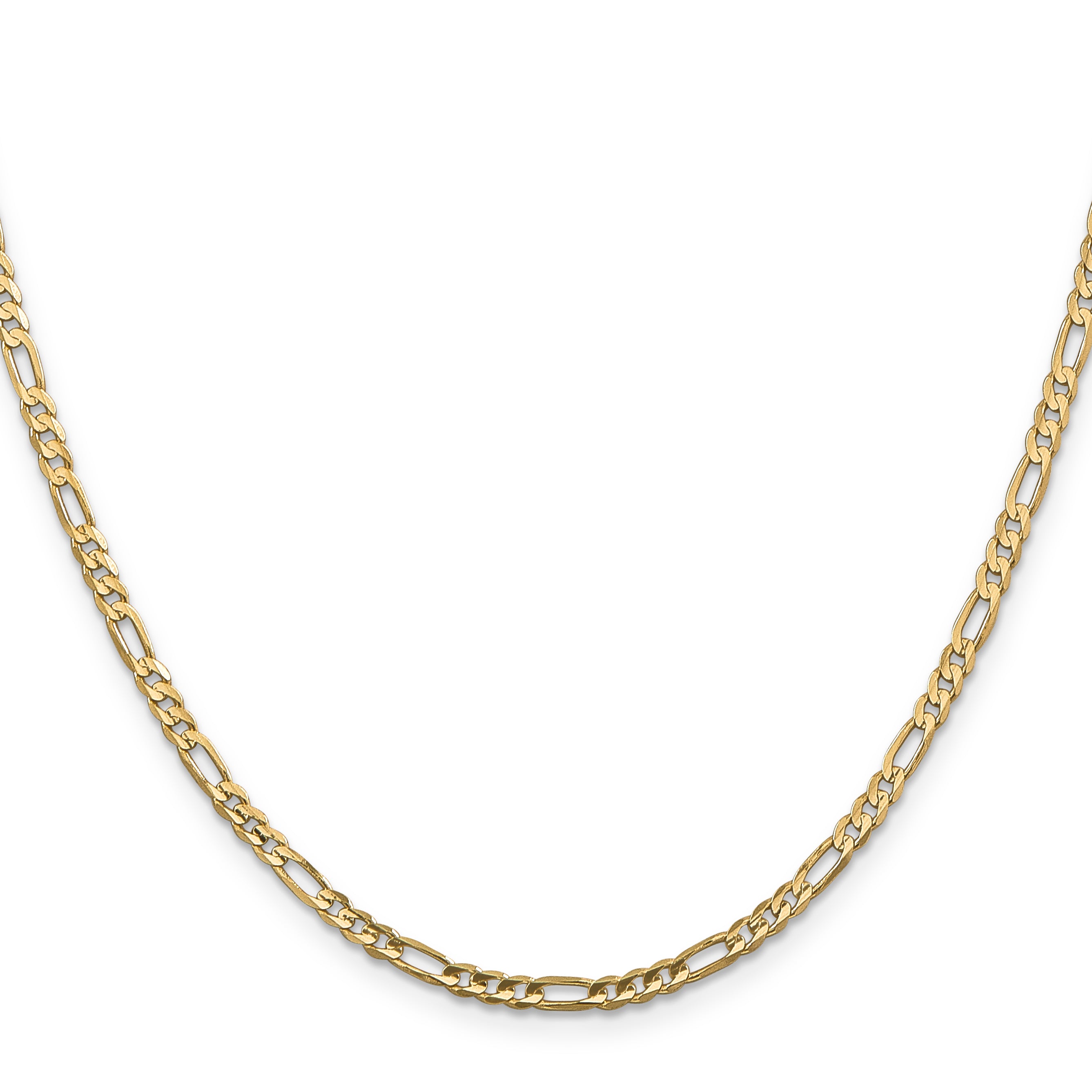Concave Figaro Chain in 10K Yellow Gold, 3mm Secondary image