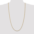 10k 3mm Concave Figaro Chain