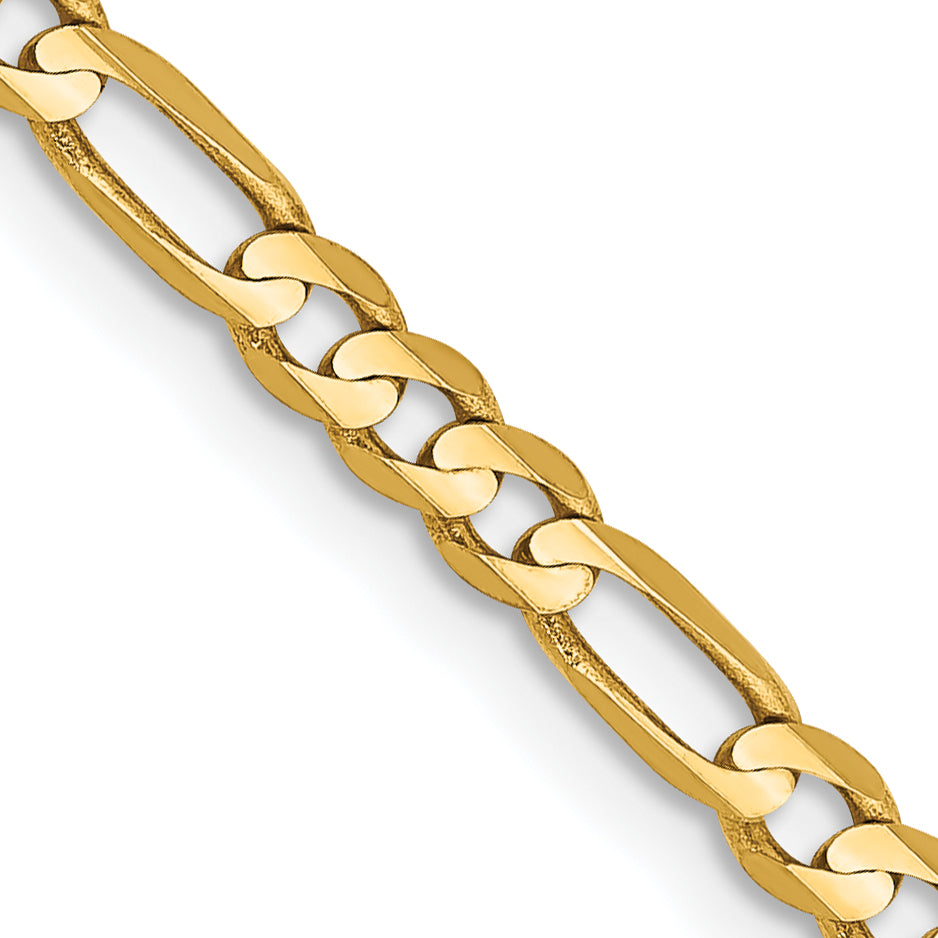 10k 3mm Concave Figaro Chain Main image