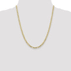 10k 4mm Concave Open Figaro Chain