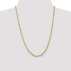 10k 4mm Concave Open Figaro Chain