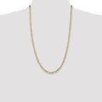 10k 4mm Concave Open Figaro Chain