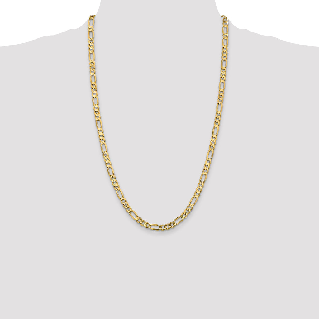 10k 5.5mm Concave Open Figaro Chain
