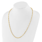 10K Polished Flat Oval Link Necklace