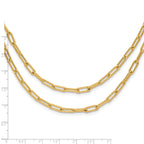 10k Polished Double-layer Link Necklace