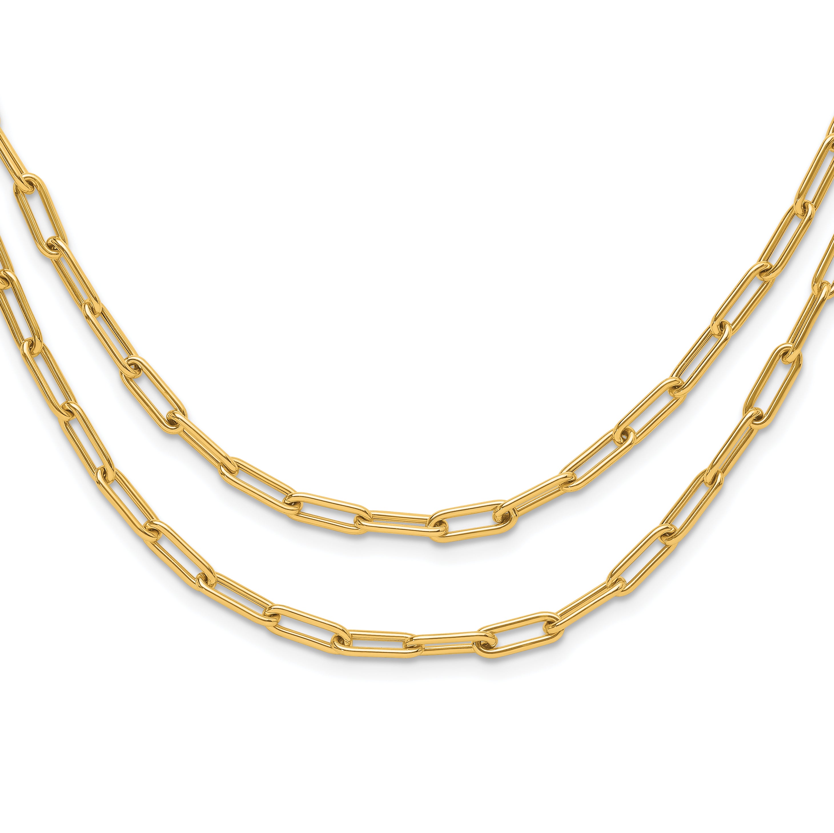 10k Polished Double-layer Link Bracelet Secondary image