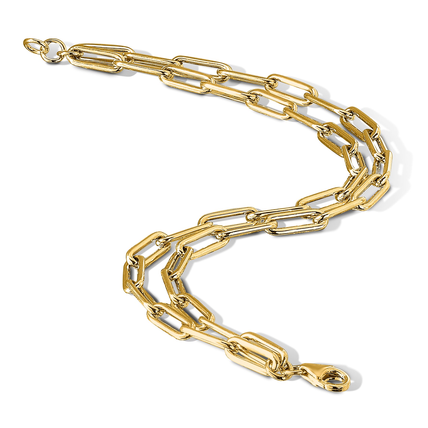 10k Polished Double-layer Link Bracelet