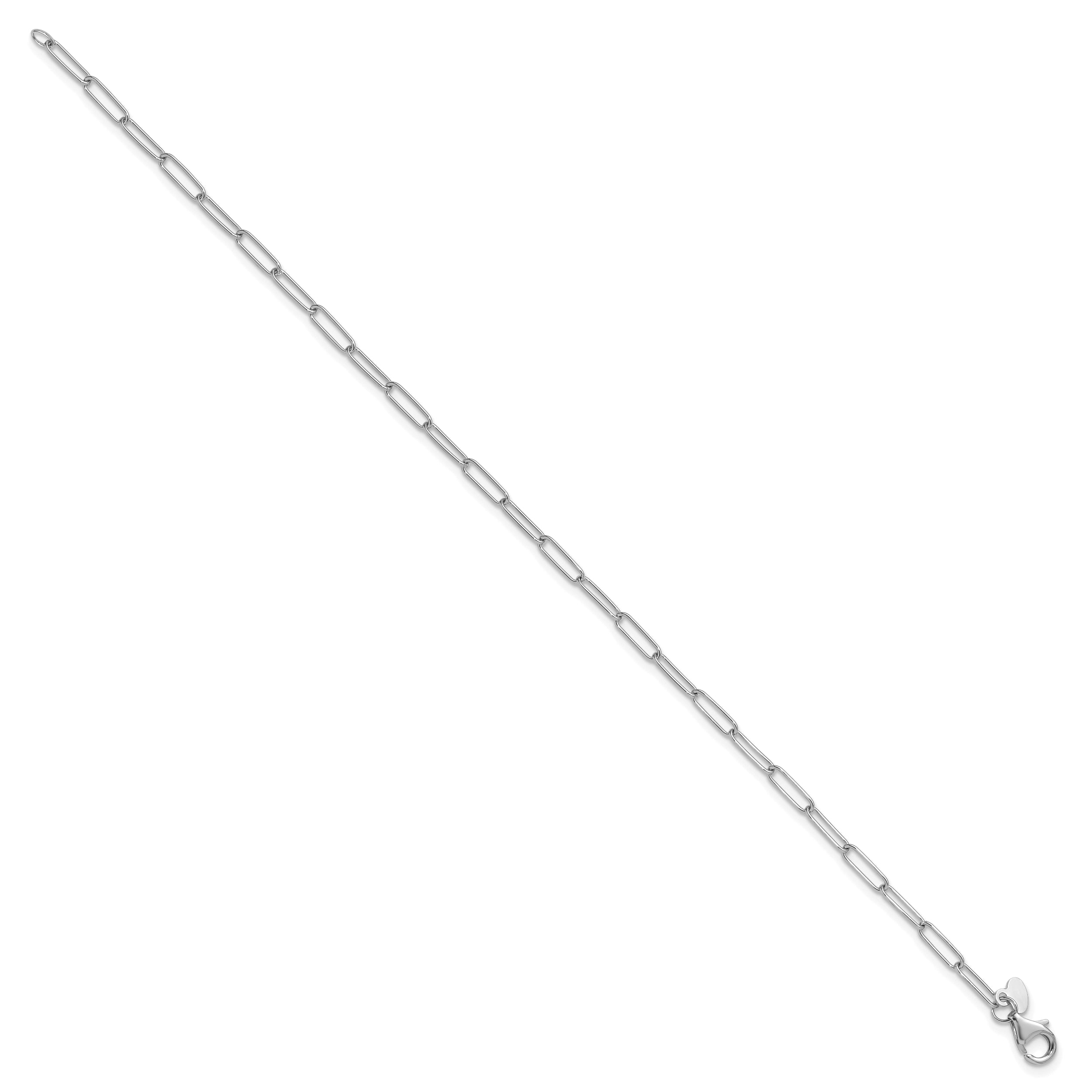 10K White Gold Polished Fancy Link Bracelet