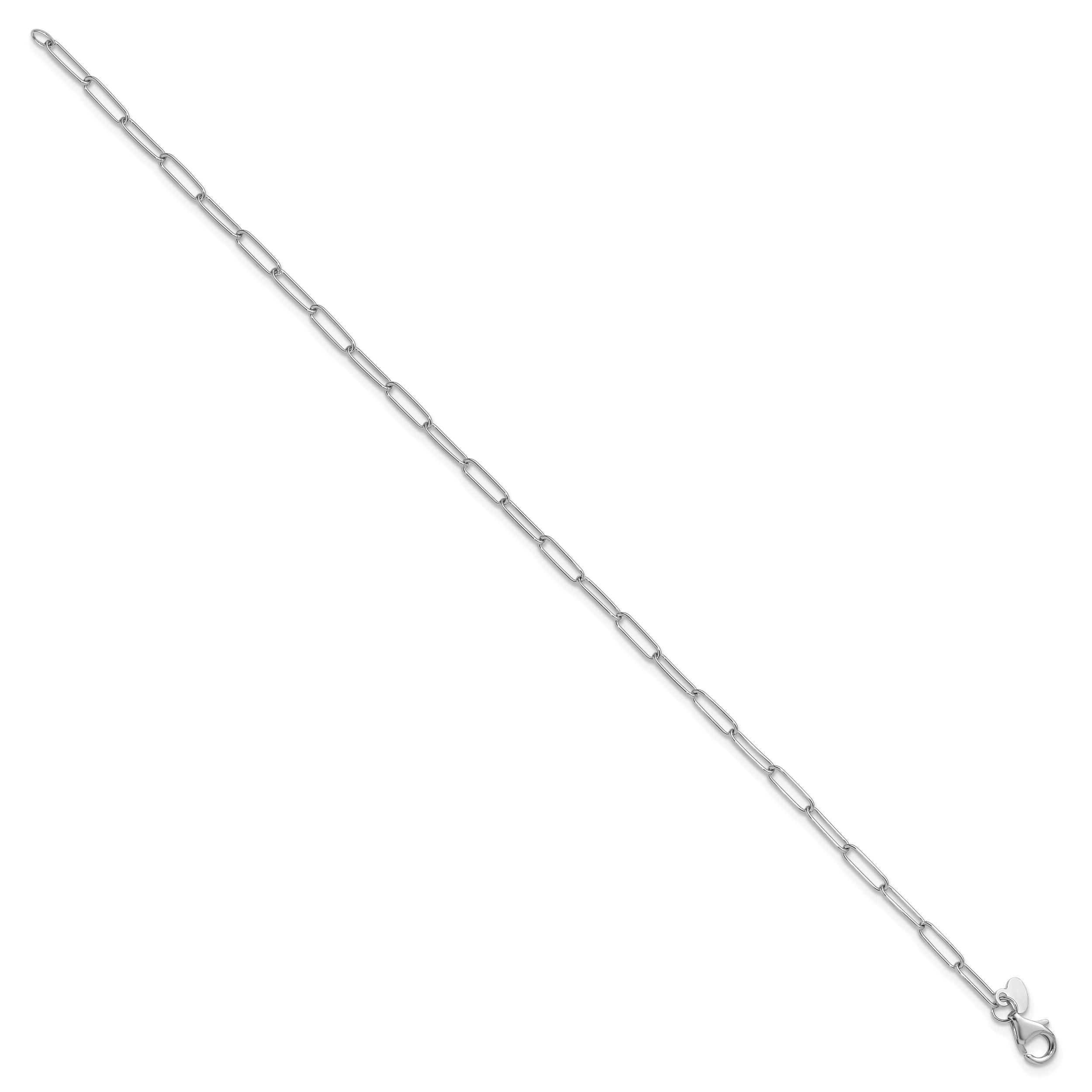 10K White Gold Polished Fancy Link Bracelet Secondary image