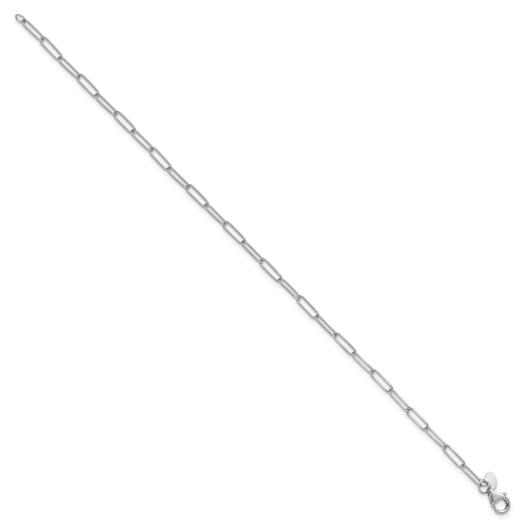 10K White Gold Polished Fancy Link Bracelet