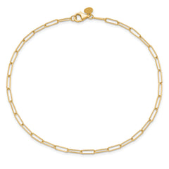 10K Polished Fancy Link Anklet