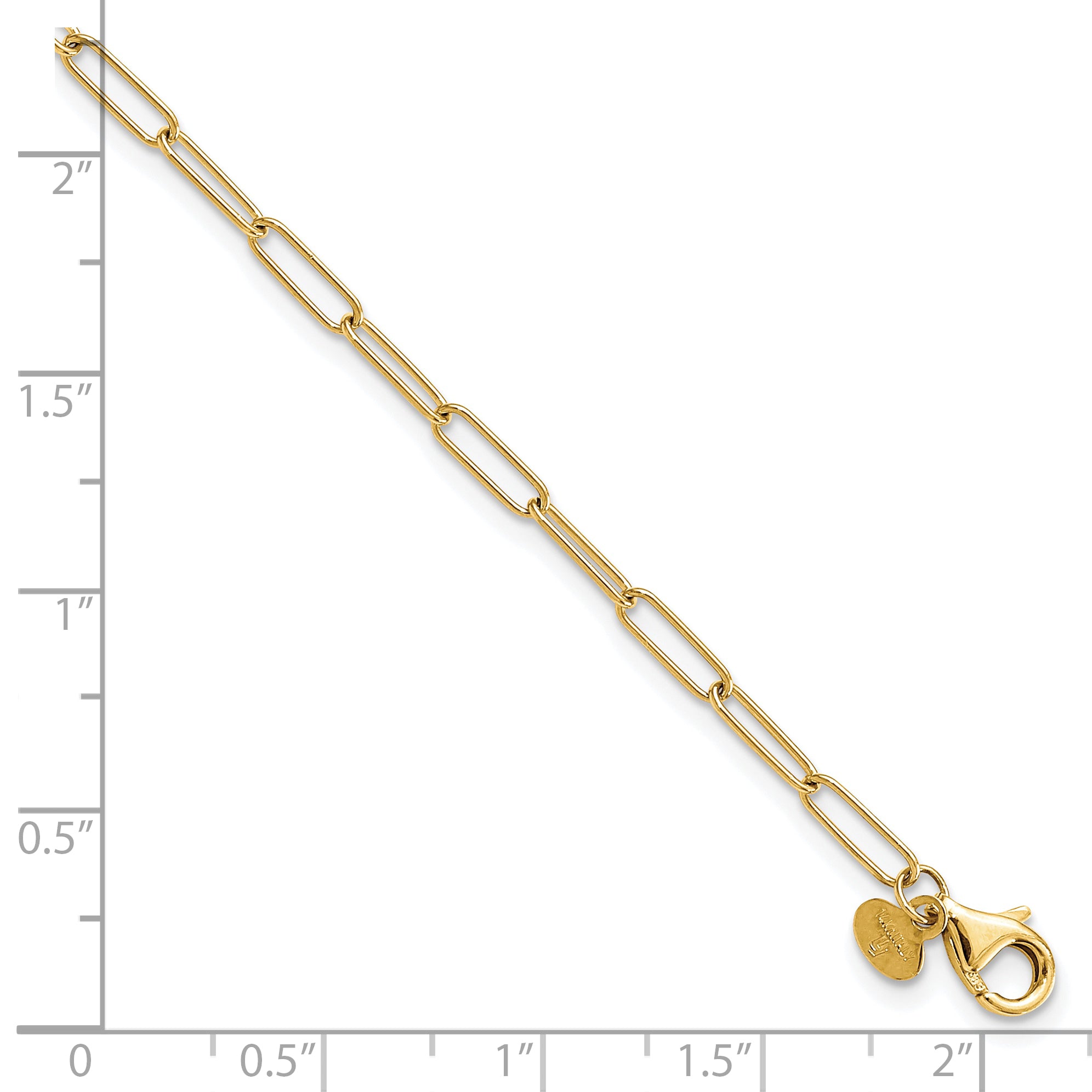 10K Polished Fancy Link Anklet
