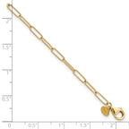 10K Polished Fancy Link Anklet