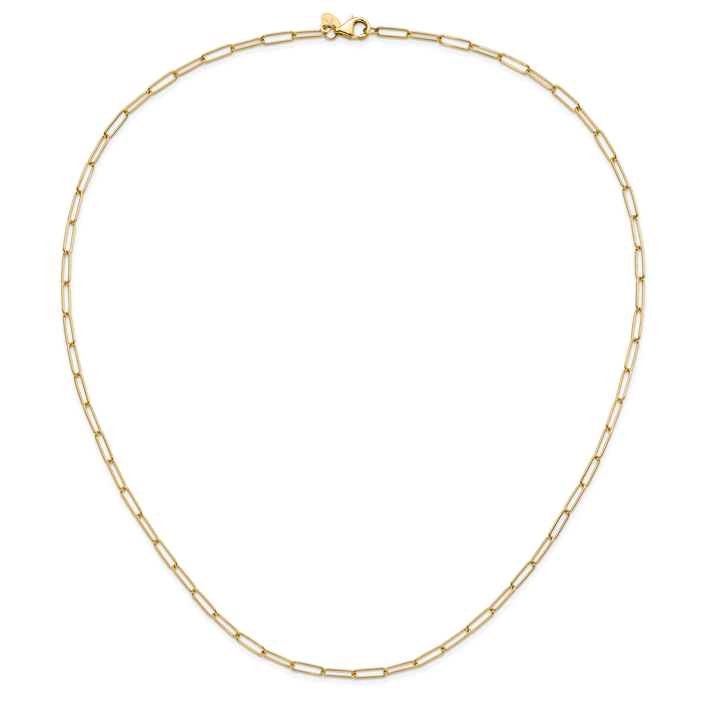 10K Polished Fancy Link Necklace
