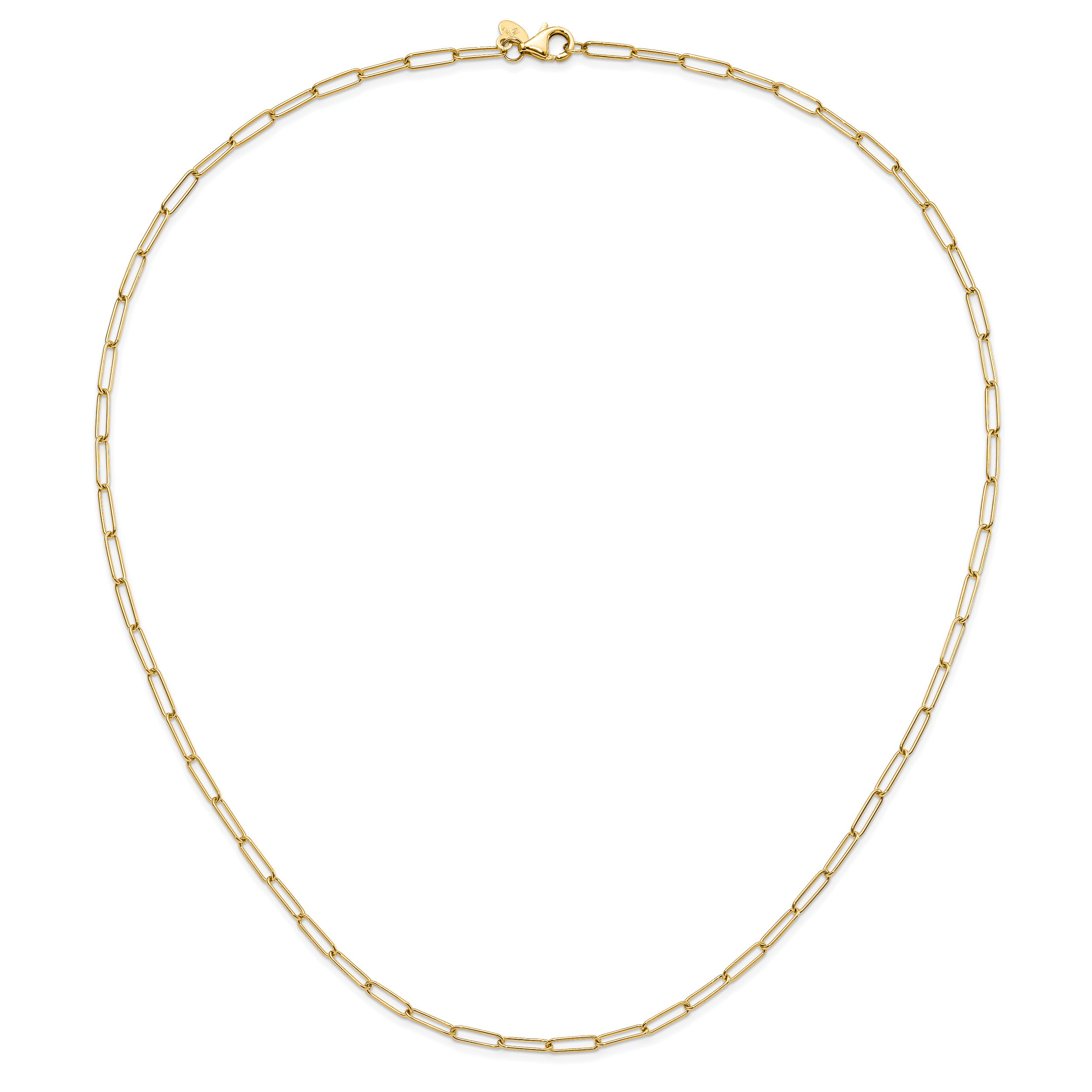 10K Polished Fancy Link Necklace