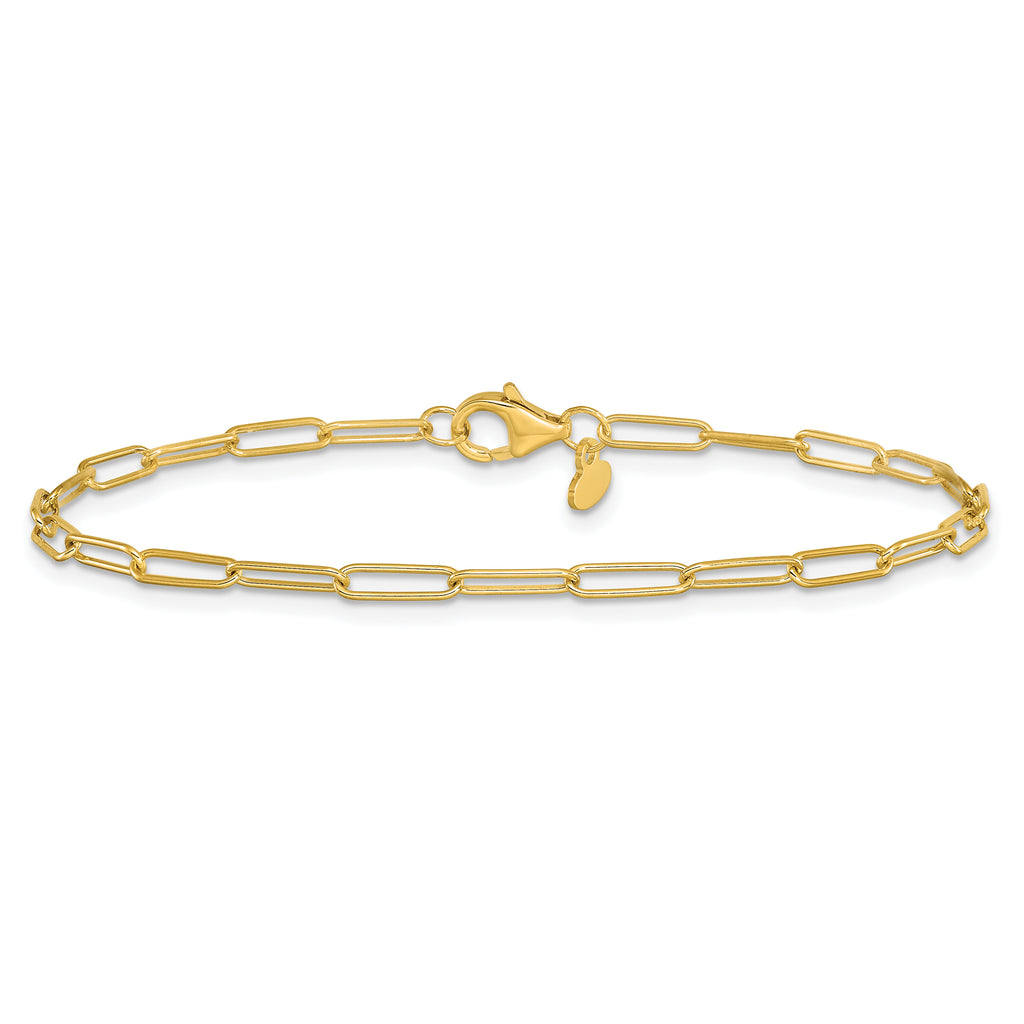10K Polished Fancy Link Bracelet