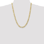 10k 6.75mm Concave Open Figaro Chain