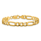 10k 6.75mm Concave Open Figaro Chain