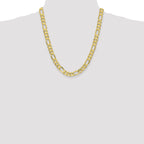 10k 8.75mm Concave Open Figaro Chain