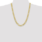 10k 8.75mm Concave Open Figaro Chain