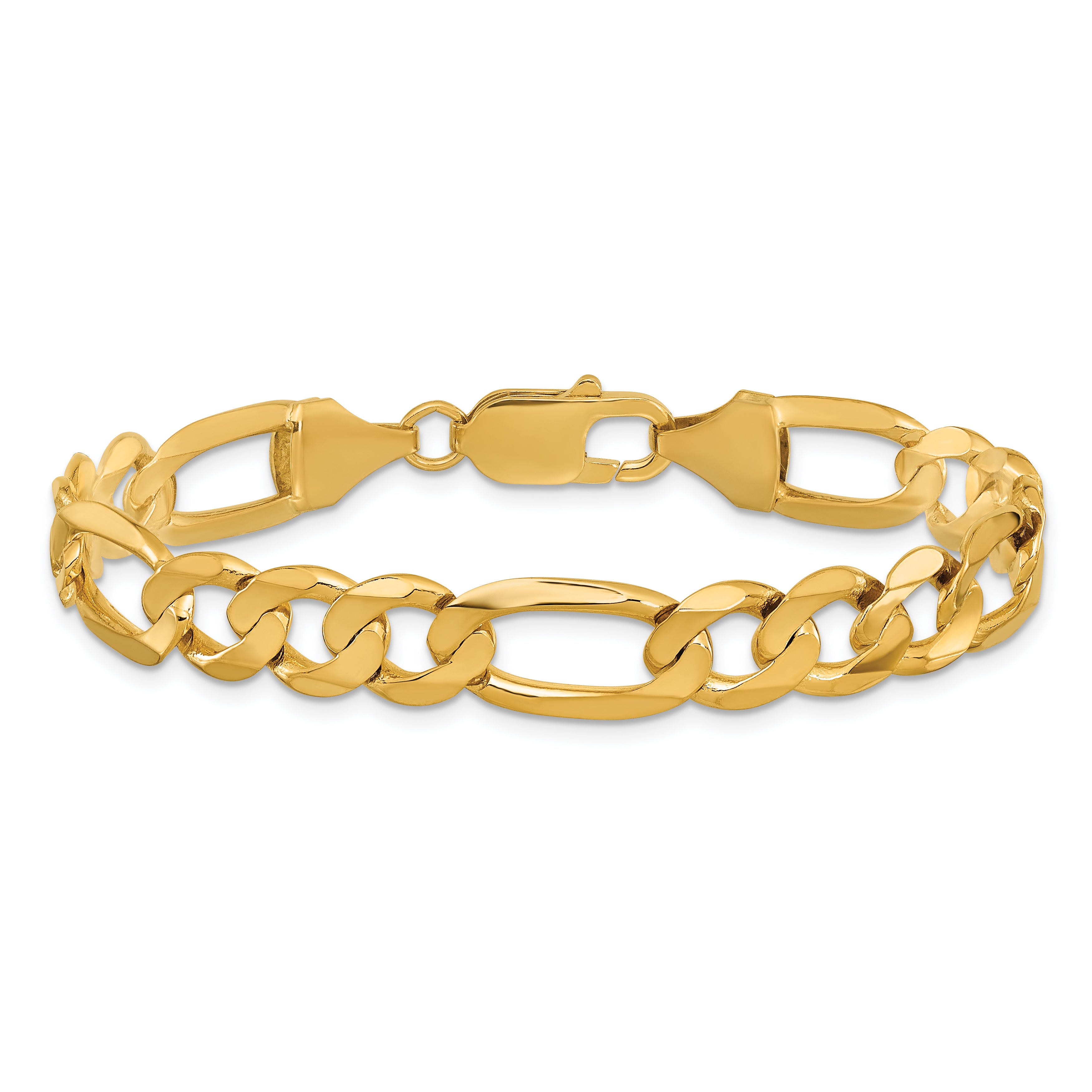 10k 8.75mm Concave Open Figaro Chain